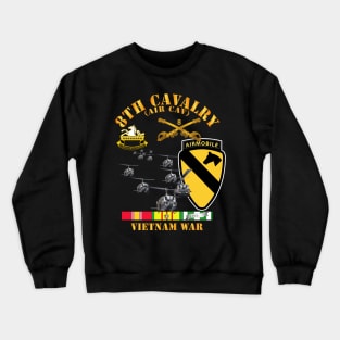 8th Cavalry (Air Cav) - 1st  Cav Division w SVC Crewneck Sweatshirt